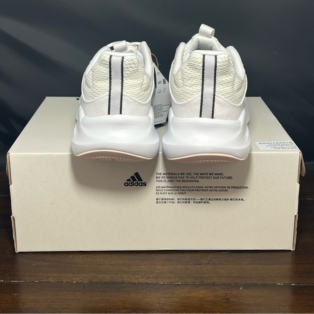 New Adidas Women's Alphaedge+ Running Shoes White/Metallic IF7283 - Picture 4 of 6